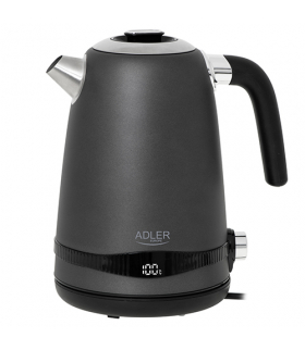 Czajnik metalowy 1,7l z lcd & regulacją temperatury ADLER AD 1295 grey