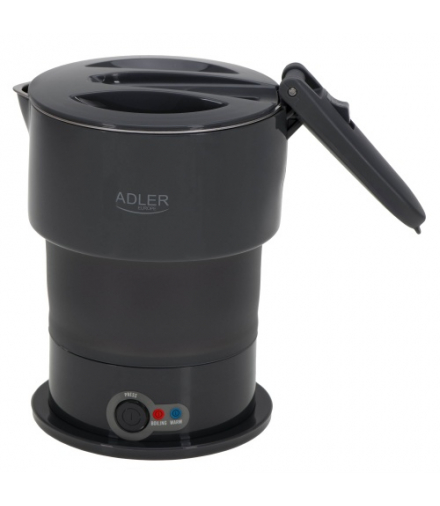 Czajnik składany, silikonowy 0,6L, turystyczny ADLER AD 1377 Grey