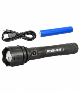 Latarka aluminiowa, akumulatorowa, LED U2x2 800lm, CE, Proline 51035