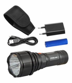 Latarka aluminiowa, akumulatorowa, LED U2x3 2700lm, CE, Proline 51037