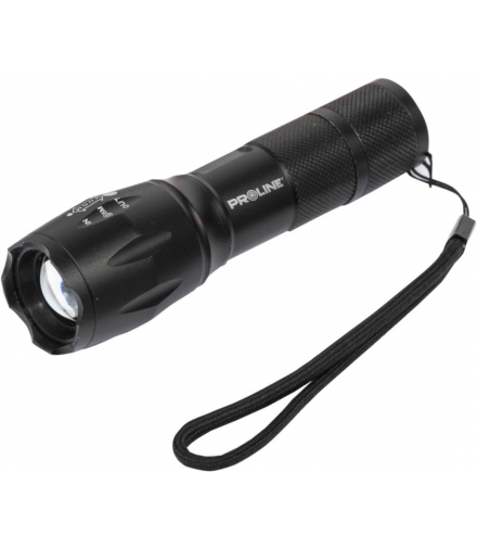 Latarka aluminiowa 300lm, 3xAAA, 5 trybów świecenia, Zoom, Proline 51044