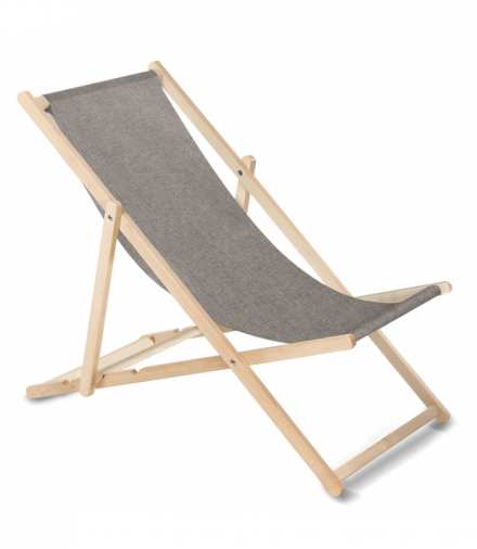 Leżak klasyczny bukowy GB183M Melange szary GreenBlue CEN-72734