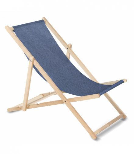 Leżak klasyczny bukowy GB183M Melange błękitny GreenBlue CEN-72733
