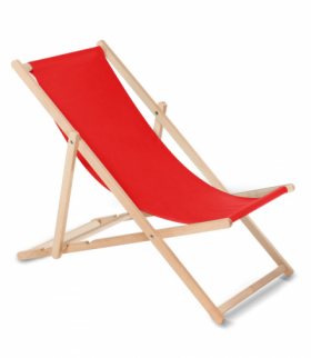 Leżak klasyczny bukowy GB183 czerwony GreenBlue CEN-46946