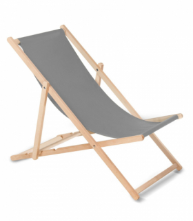 Leżak klasyczny bukowy GB183 szary GreenBlue CEN-46944