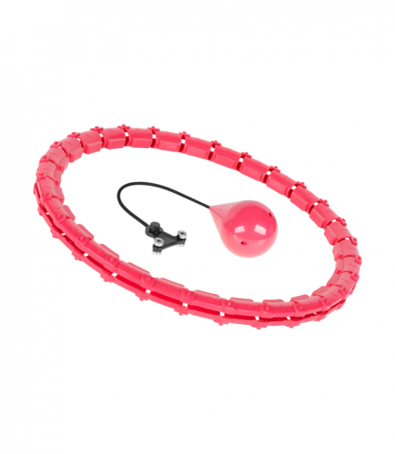 Smart Hula Hop odchudzające koło z wypustkami i obciążeniem 50cm, różowe, REBEL ACTIVE Rebel LEC-RBA-3065-PK