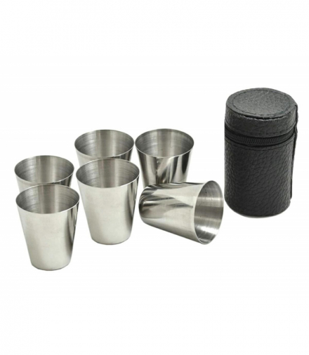 Kieliszki turystyczne 6szt. stal ATL AG171B