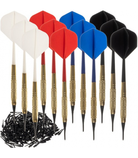 Rzutki dart zestaw 12szt + groty Trizand 21658 00021658