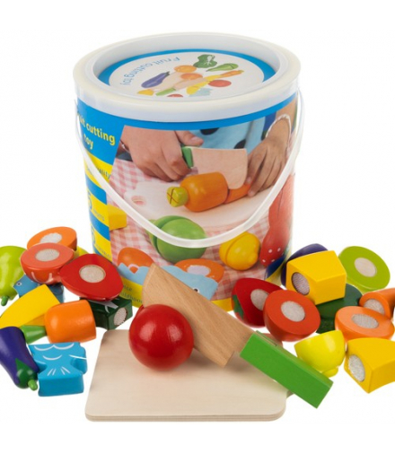 Warzywa do krojenia drewniane w wiaderku KRUZZEL 00012535