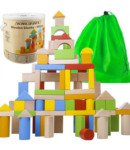 Klocki drewniane 100szt. Kruzzel 22666 00022666