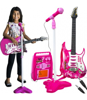Gitara + mikrofon + wzmacniacz róż 22407 KRUZZEL 00022407