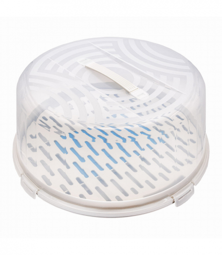 Pojemnik okrągły, wysoki na ciasto biały z wkładem chłodzącym Branq BranQ CEN-83057