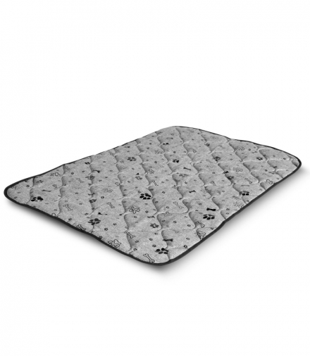 Mata dla psa Kości Czarne 100 x 70 cm Prestige AIO CEN-84453