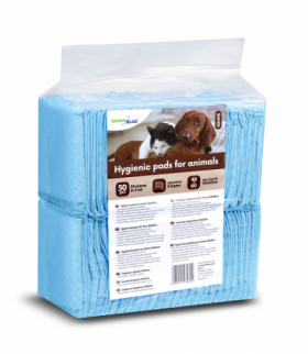 Podkłady, maty higieniczne dla zwierząt psów/kotów GreenBlue, do nauki sikania, 60x40cm, 50szt, GB495 GreenBlue CEN-79165