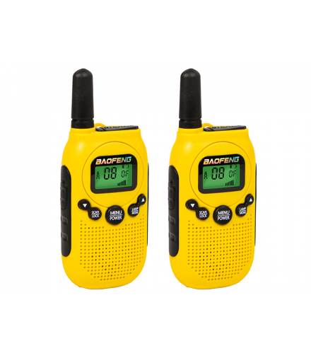 Radiotelefon pmr, krótkofalówki, bf-t6 2w 2szt żółty Baofeng Blow 24-934