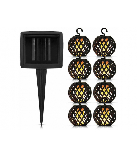 Girlanda solarna ogrodowa kule 8 led ciepły gs-01 Blow 70-290