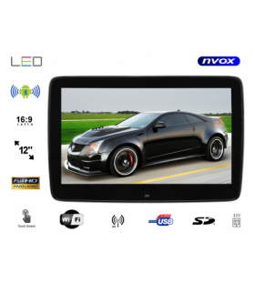 Monitor samochodowy zagłówkowy dedykowany do mercedes benz 12cali led full hd z systemem android oraz usb sd fm bt wifi 12v NVOX DV1167TAN MER