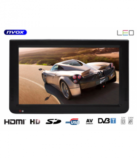 Telewizor LED 10cali USB SD HDMI AV-in PVR DVB-T/T2 MPEG-4/2 12V 230V... (NVOX DVB10T) NVOX DVB10T