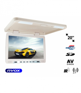 Monitor podwieszany podsufitowy LCD 20cali cali LED IR FM USB SD (NVOX RF2090U BE) NVOX RF2090U BE