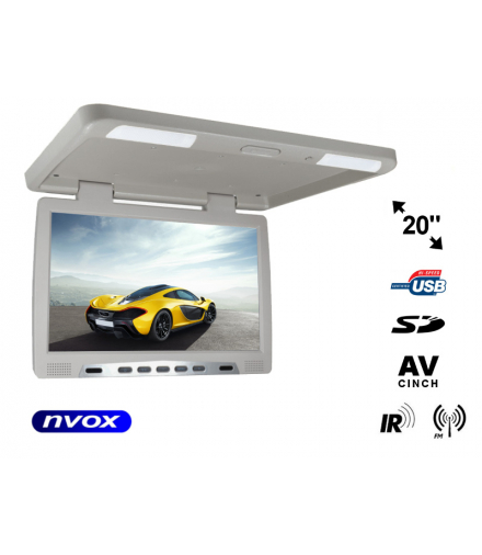 Monitor podwieszany podsufitowy LCD 20cali cali LED IR FM USB SD (NVOX RF2090U GR) NVOX RF2090U GR