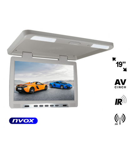 Monitor podwieszany podsufitowy LCD 19cali cali LED FM IR VGA (NVOX RF1980 GR) NVOX RF1980 GR