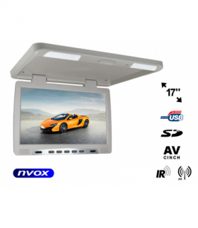 Monitor podwieszany podsufitowy lcd 17cali cali led ir fm usb sd NVOX RF1790U GR