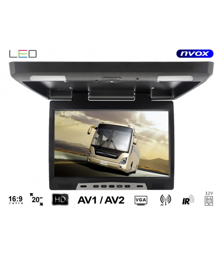 Nvox rf2090 bl monitor podwieszany podsufitowy lcd 20cali cali led vga fm ir NVOX RF 2090 BL