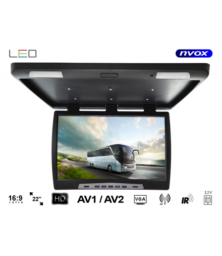 Monitor podwieszany podsufitowy lcd 22cali cale led vga ir fm NVOX RF 2289 IR VGA BL