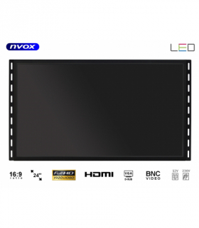 Monitor open frame led 24cali hdmi usb vga bnc 12v 230v full hd NVOX OP2400VH