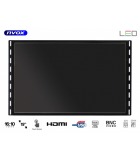 Monitor dotykowy open frame led 19cali vga hdmi usb bnc 12v 230v NVOX OP1900VHT