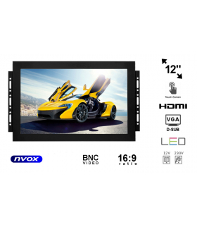 Monitor dotykowy open frame LED 12cali z wejściem VGA HDMI BNC (NVOX OP1211T) NVOX OP1211T