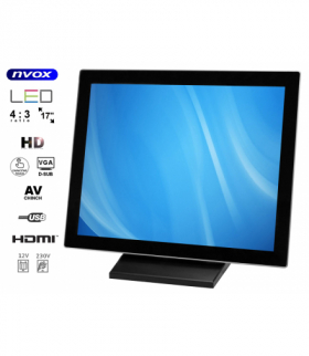 Monitor dotykowy led 17cali vga hdmi 12v 230v NVOX PC1705TC