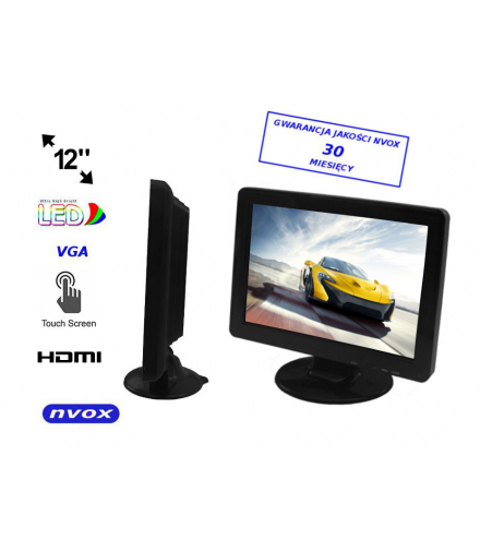 Monitor dotykowy led 12cali hd vga hdmi NVOX PC1211T