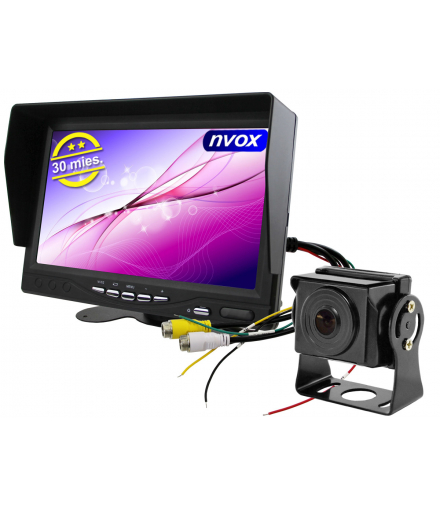 Monitor samochodowy lcd 7cali 4pin 12v 24v oraz 1 kamera NVOX HM 6072-S DUAL 4PIN