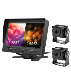 Monitor samochodowy lcd 7cali ahd 4pin z funkcją rejestratora 12v 24v oraz 2 kamery ahd NVOX AHM6122R-S 4PIN
