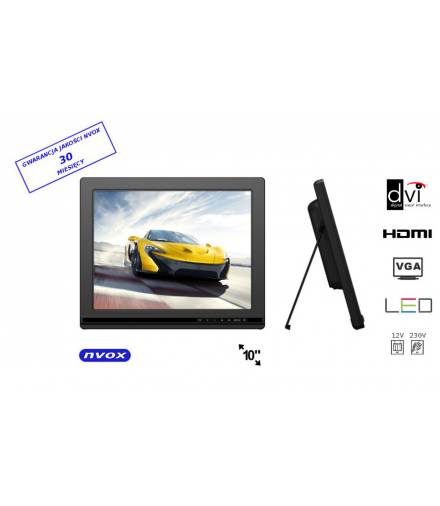 Monitor LCD 10cali cali LED HDMI DVI VGA AV 12V 230V... (NVOX FA1000) NVOX FA1000