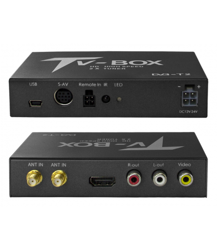 Samochodowy tuner telewizji cyfrowej dvbt/t2 hevc/h.265 usb hdmi av NVOX DVB267HD 2ANT