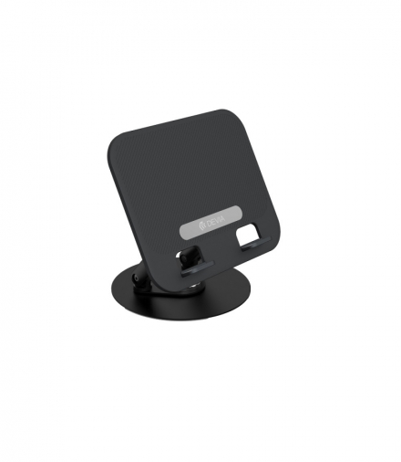 Stojak, uchwyt, podstawka EL238 do laptopa, tableta, składana z rotacją 360 aluminiowa czarna TFO Devia BRA014082