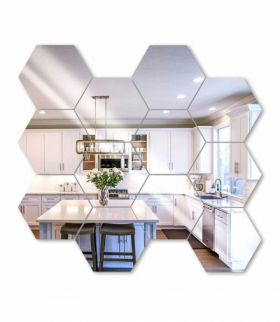 Naklejki lustro sześciokąty 12szt ATL AG543D