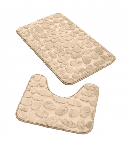 Dywanik łazienkowy 2 elementy beż ATL AG491D