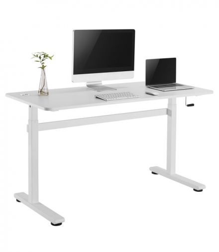 Biurko ręczna regulacja wys Ergo Office, max 40 kg, max wys 117cm, z blatem do pracy stojąco siedzącej, ER-401 W Ergo Office CEN-70196