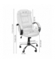 Fotel biurowy skóra eko biały Malatec 23240 00023240