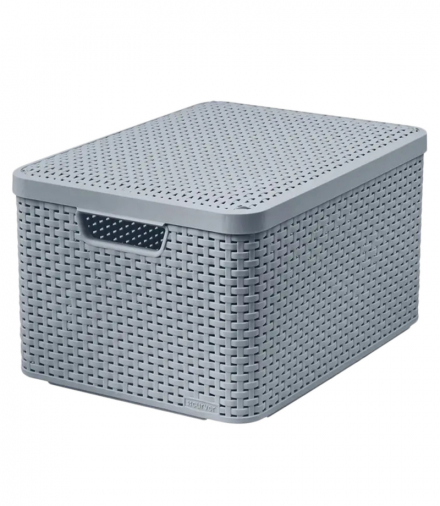 Koszyk z pokrywą Curver Rattan Style L jasny szary Curver CEN-86171