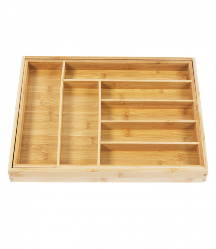 Rozsuwany bambusowy organizer na sztućce GreenBlue, 325-500x430x45mm, GB379 GreenBlue CEN-84253