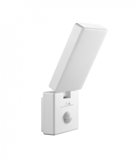 Lampa LED z czujnikiem ruchu Maclean, czujnik ruchu PIR, kolor biały, 10W, IP65, 800lm, barwa neutralna biała (4000K) MCE516 W Maclean CEN-85481