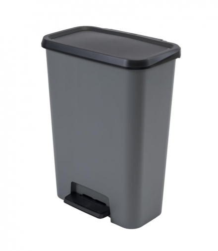 Kosz na śmieci z pedałem Compatta 23+23L gray/black Curver CEN-85872