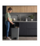 Kosz na śmieci z pedałem Compatta 23+23L gray/black Curver CEN-85872