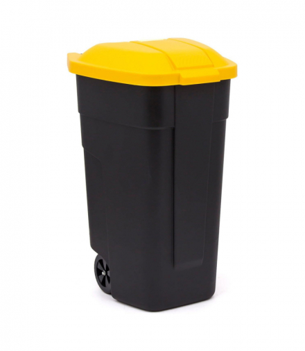 Pojemnik na kółkach do segregacji odpadów 110L zółty Curver CEN-72590