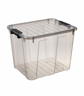 Pojemnik z pokrywą Plast Team Home Box 40L transparentny szary PLAST TEAM CEN-71529