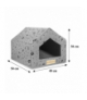Legowisko gąbka domek kości czarne 50x40 cm h38cm Kingdog AIO CEN-85461